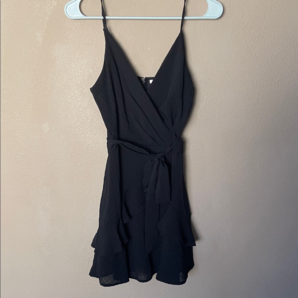 Mi Ami by Francesca Black Ruffle Mini Dress